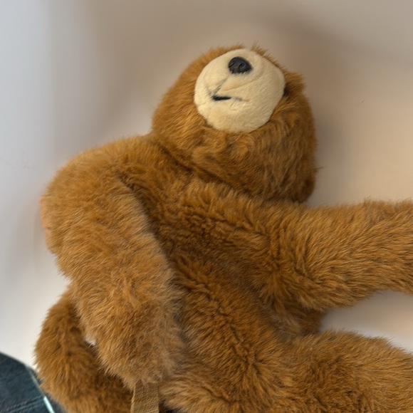 VTG Robert Small 1984 House Of Hull Plush Faux Fur Golden Brown Bear Backpack - Picture 10 of 10